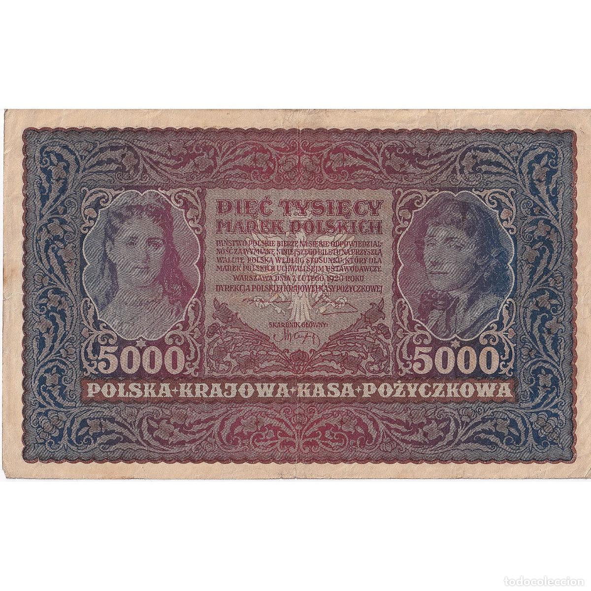 Billetes extranjeros: [#195833] 5000 Marek, 1920, Polonia, 1920-02-07, KM:31, MBC
