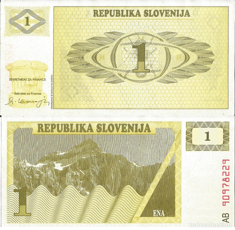Billetes extranjeros: BILLETE ESLOVENIA - 1 TOLAR - 1990 - NO CIRCULADO