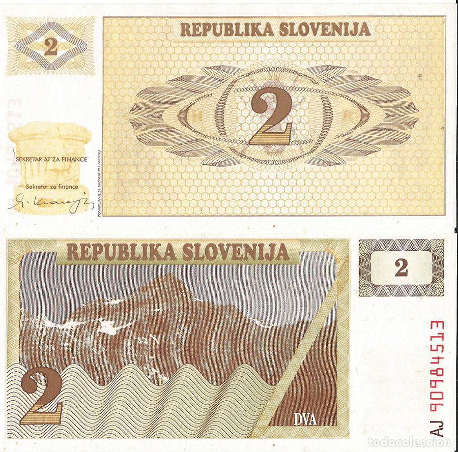 Billetes extranjeros: BILLETE ESLOVENIA - 2 TOLAREV - 1990 - NO CIRCULADO