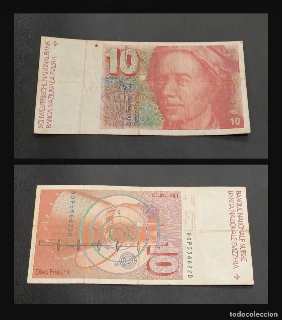 Billetes extranjeros: 10 Francos Suizos (Dix Franc)