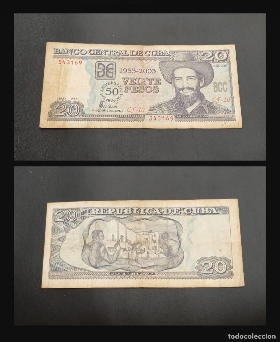 Billetes extranjeros: Cuba 20 pesos 2003 (Conmemorativo)
