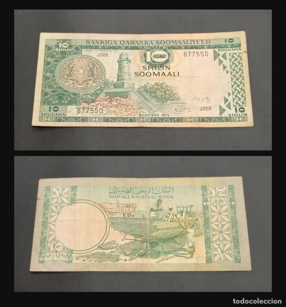 Billetes extranjeros: Somalia 10 Shilin 1975