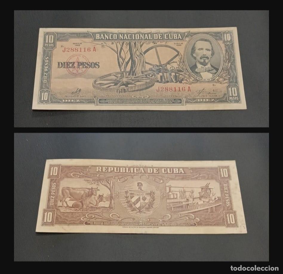 Billetes extranjeros: Cuba 10 Pesos 1960 (Firma Che)