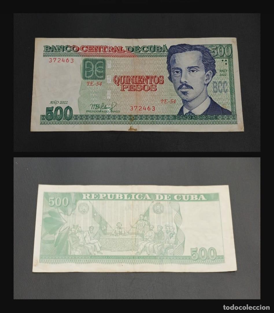 Billetes extranjeros: Cuba 500 Pesos 2022 (Asamblea Constituyente de Guaimaro Reverso)
