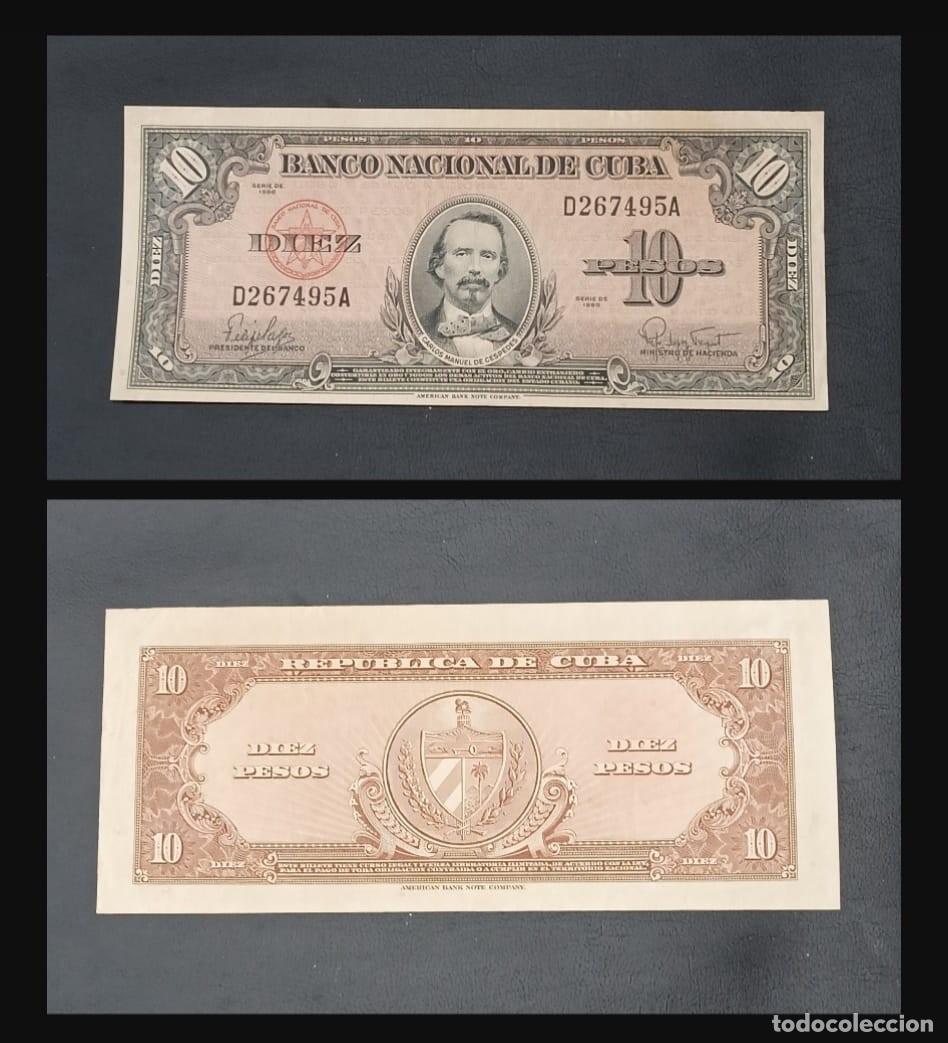 Billetes extranjeros: Cuba 10 Pesos 1960 (Firma Felipe Pazos)