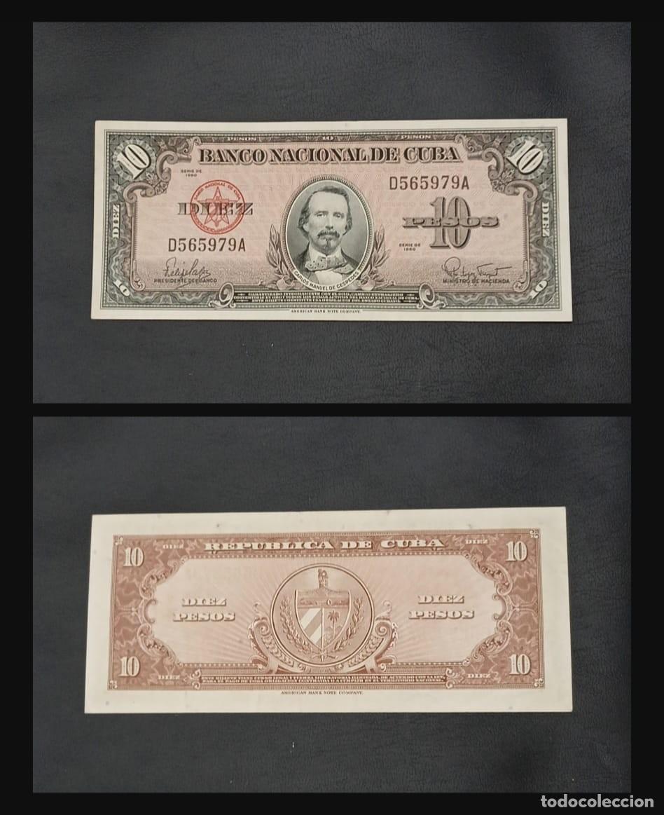 Billetes extranjeros: Cuba 10 Pesos 1960 (Firma Felipe Pazos)