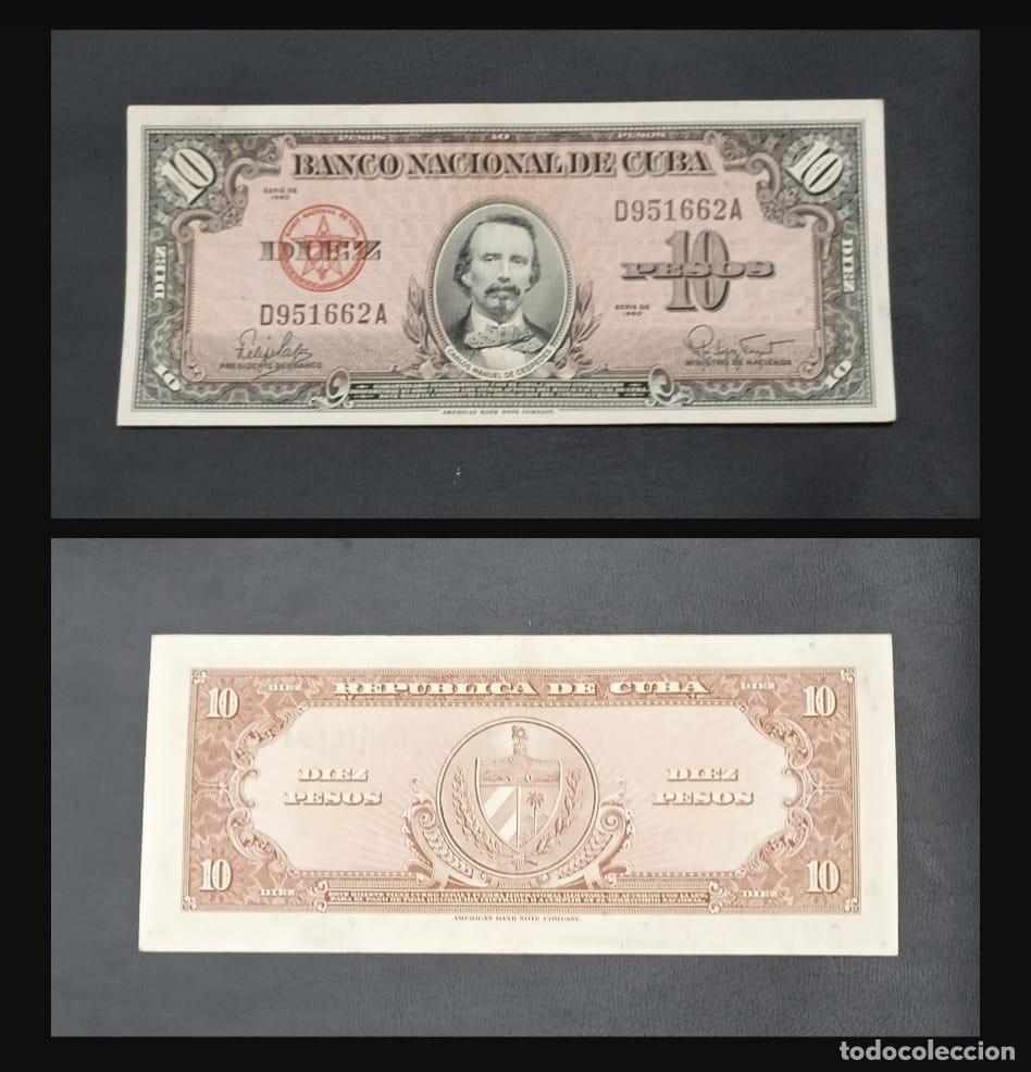 Billetes extranjeros: Cuba 10 Pesos 1960 (Firma Felipe Pazos)