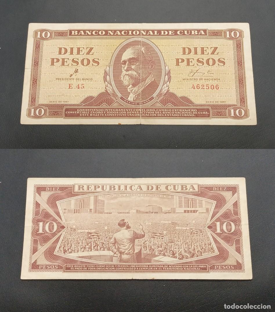 Billetes extranjeros: Cuba 10 Pesos 1961 (Firma Che)
