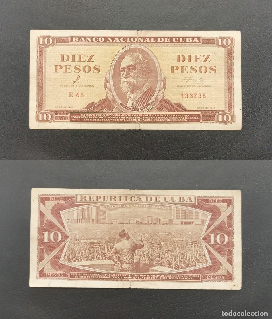 Billetes extranjeros: Cuba 10 Pesos 1961 (Firma Che)