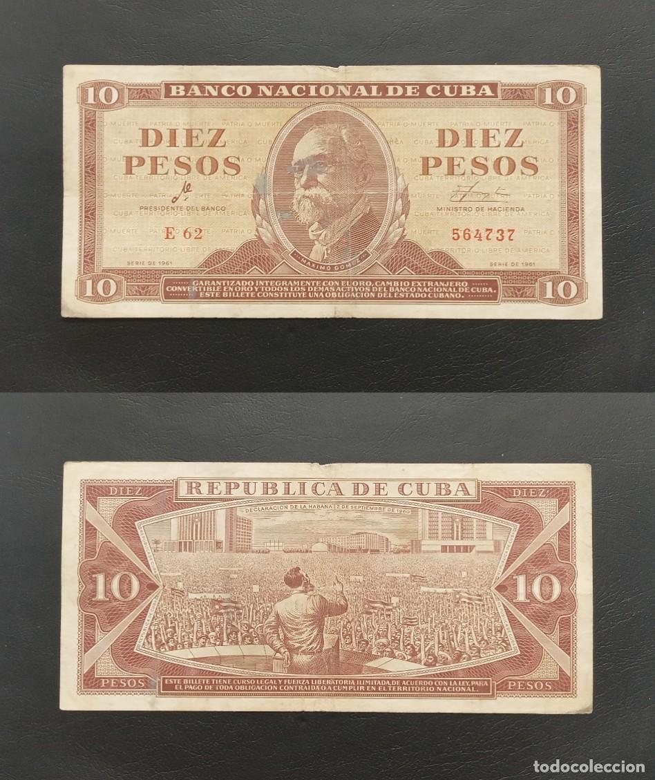 Billetes extranjeros: Cuba 10 Pesos 1961 (Firma Che)