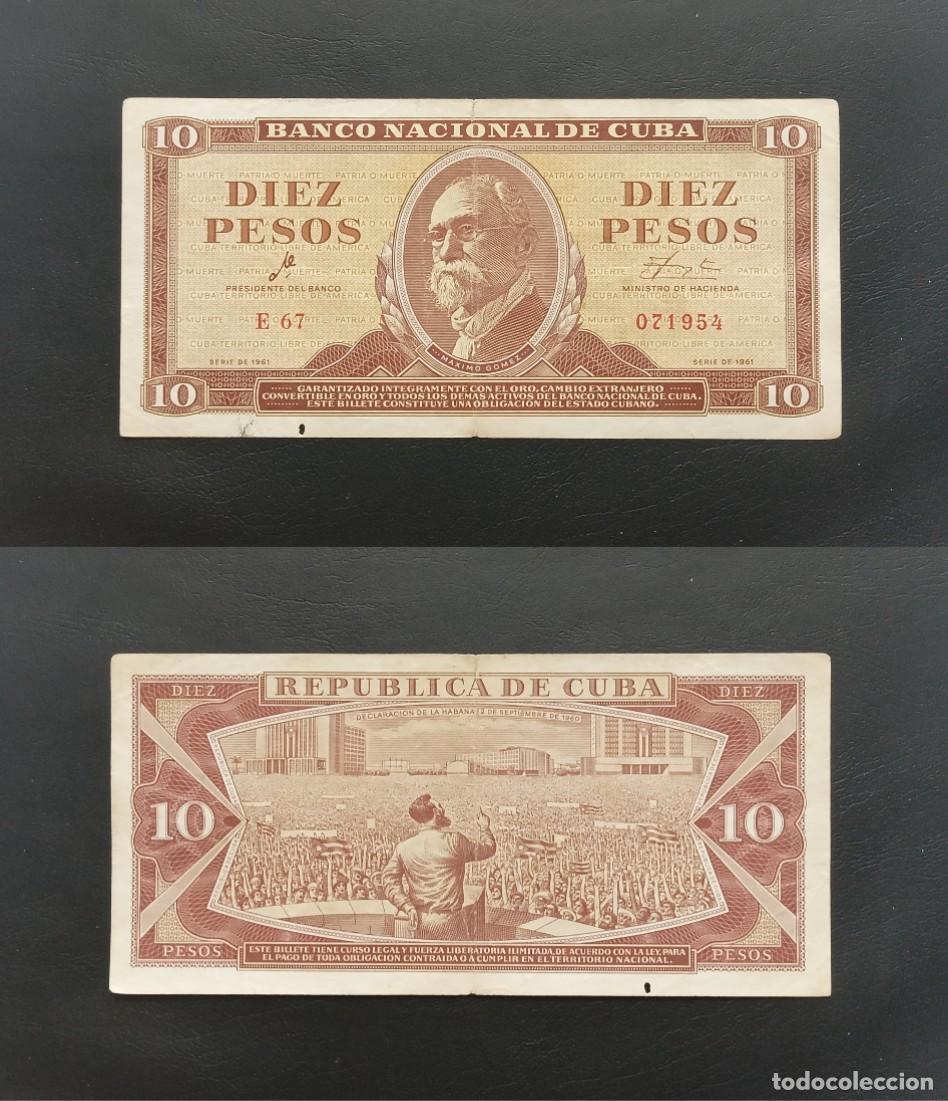 Billetes extranjeros: Cuba 10 Pesos 1961 (Firma Che)