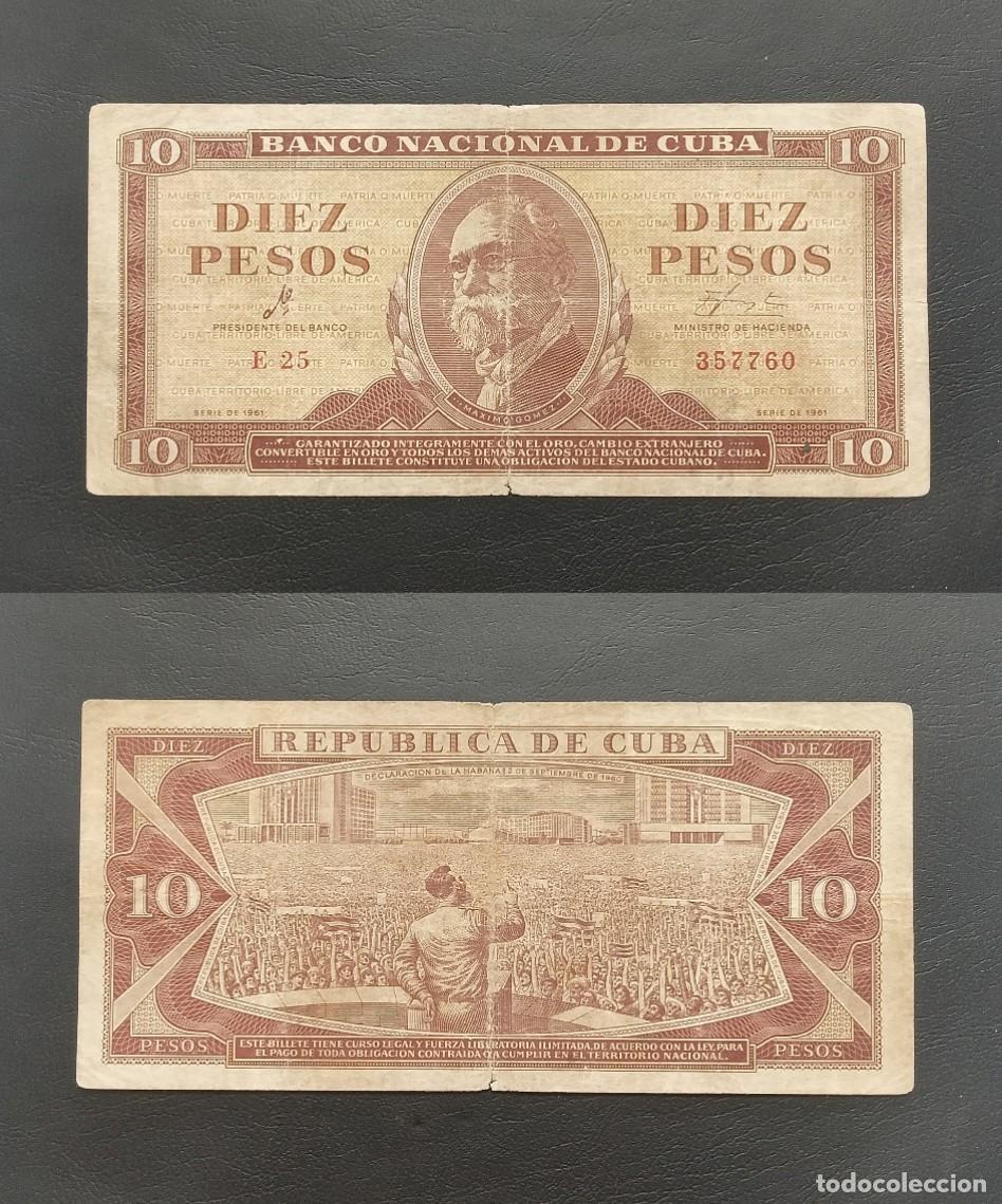 Billetes extranjeros: Cuba 10 Pesos 1961 (Firma Che)