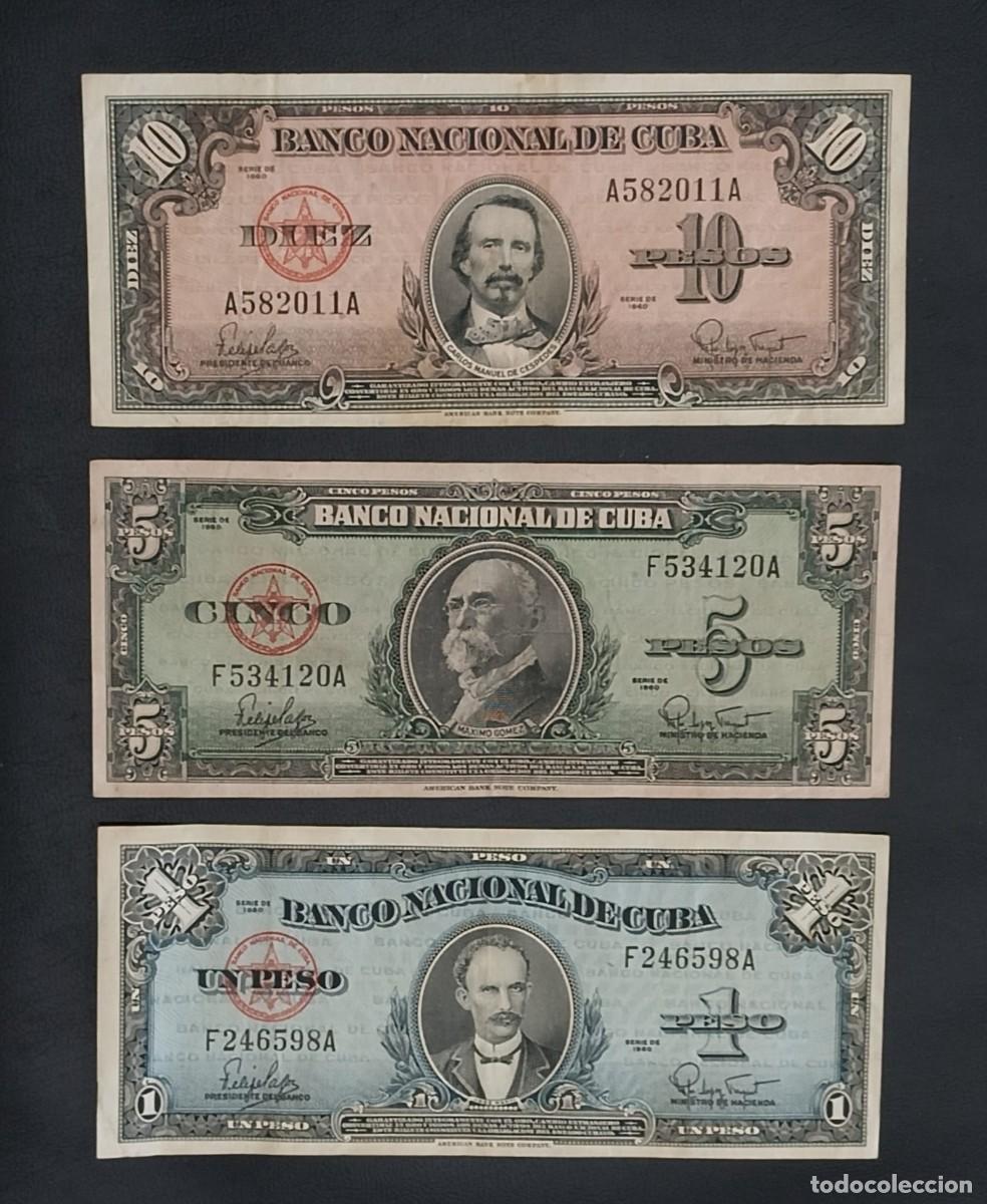 Billetes extranjeros: Cuba Serie de Billetes Rep&uacute;blica - Foto 2