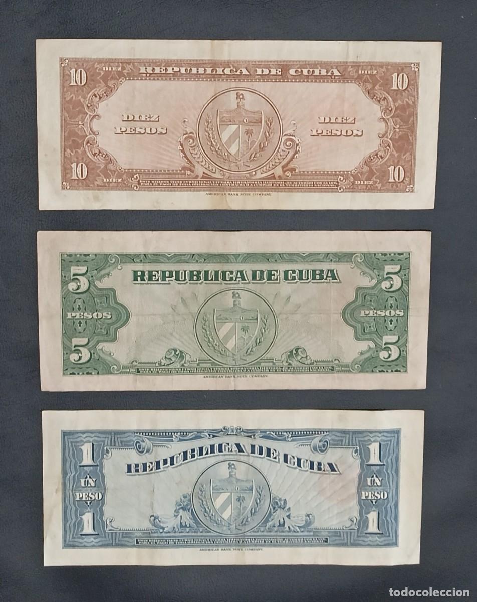Billetes extranjeros: Cuba Serie de Billetes Rep&uacute;blica - Foto 3