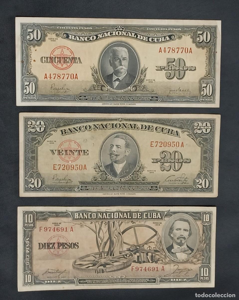 Billetes extranjeros: Cuba Serie de Billetes Rep&uacute;blica - Foto 4