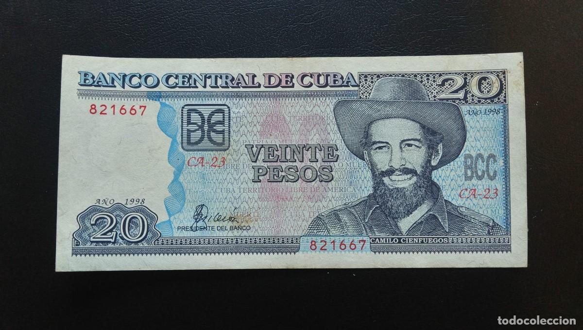 Billetes extranjeros: Cuba 20 Pesos 1998 (Camilo Cienfuegos)