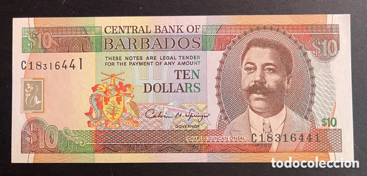Billetes extranjeros: CMC BARBADOS 10 DOLARES 1995 PICK 48 SC