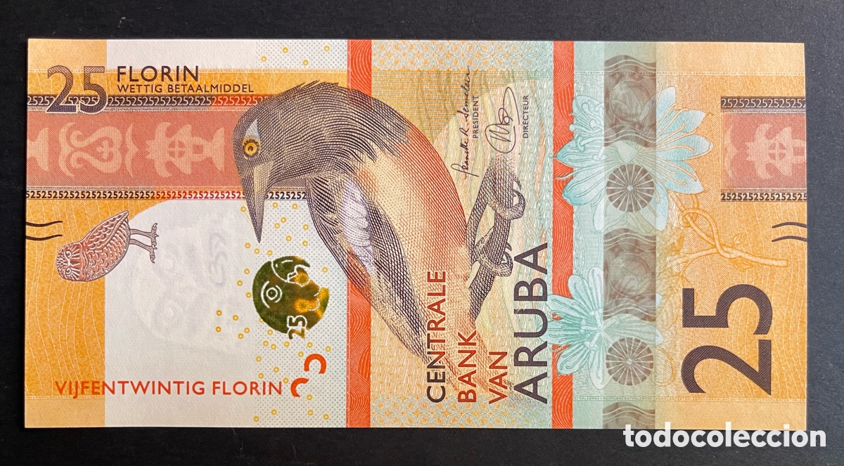 Billetes extranjeros: CMC ARUBA 25 FLORINES 2019 PICK 22 SC