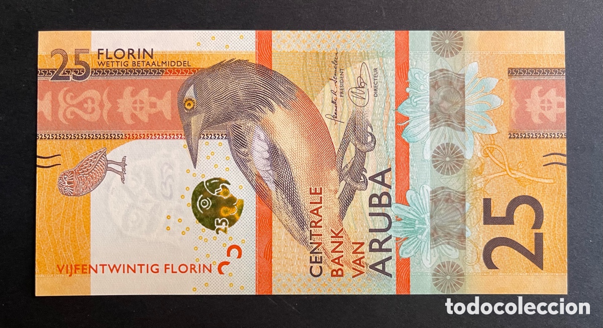 Billetes extranjeros: CMC ARUBA 25 FLORINES 2019 PICK 22 SC