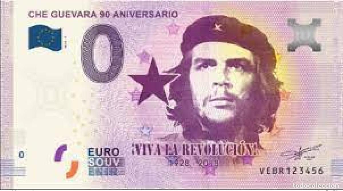 Billetes extranjeros: Boleto tur&iacute;stico de recuerdo 2018 Espa&ntilde;a Che Guevara 90 Aniversario