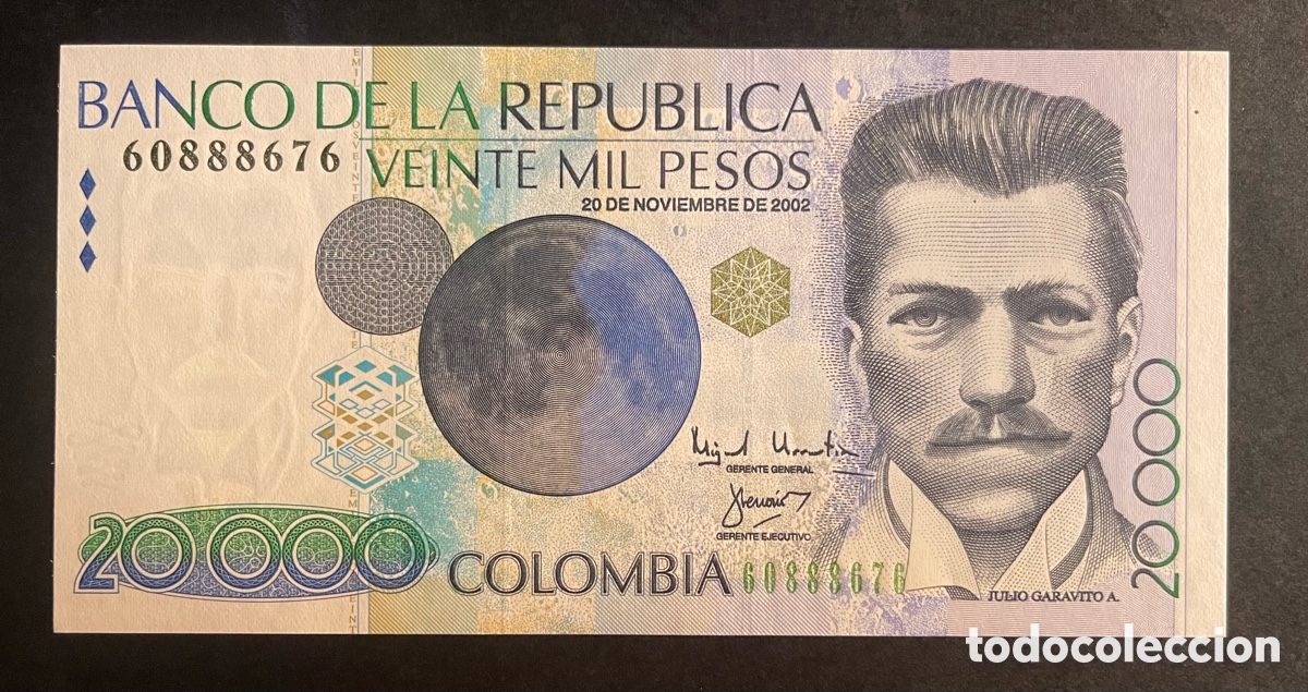 Billetes extranjeros: CMC COLOMBIA 20000 PESOS 2002 PICK 454-C SC