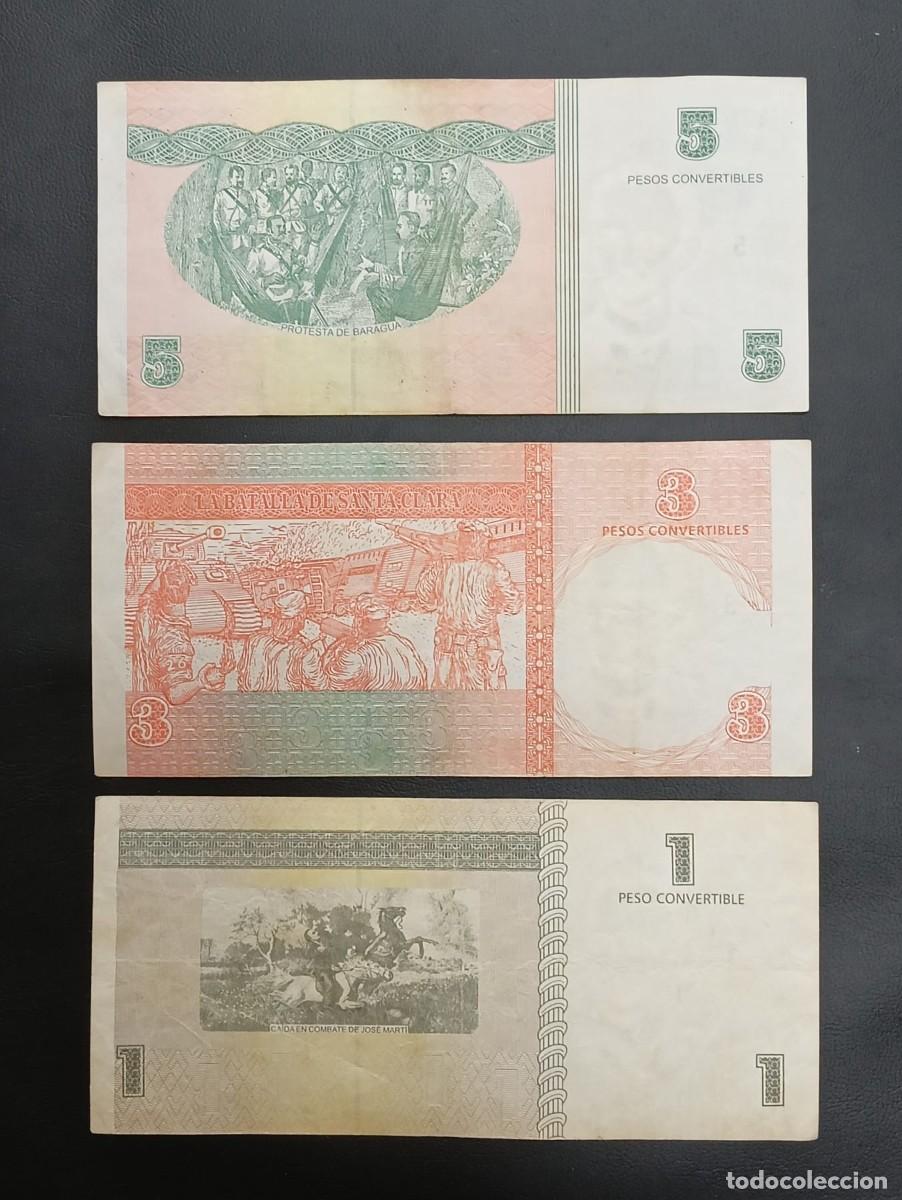 Billetes extranjeros: Cuba, Billetes de CUC (1 - 3 - 5 - 10 - 20) - Foto 4