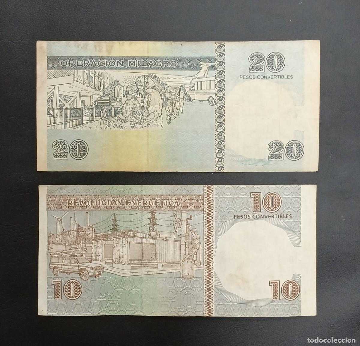 Billetes extranjeros: Cuba, Billetes de CUC (1 - 3 - 5 - 10 - 20) - Foto 5
