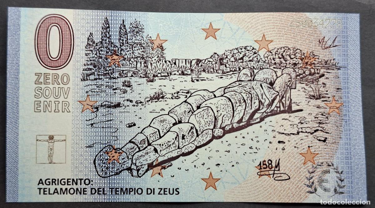 Billetes extranjeros: BILLETE Zero Souvenir 0 &euro; ITALIA: V158 - AGRIGENTO: TELAMON DEL TEMPLO DE ZEUS - 2026-05