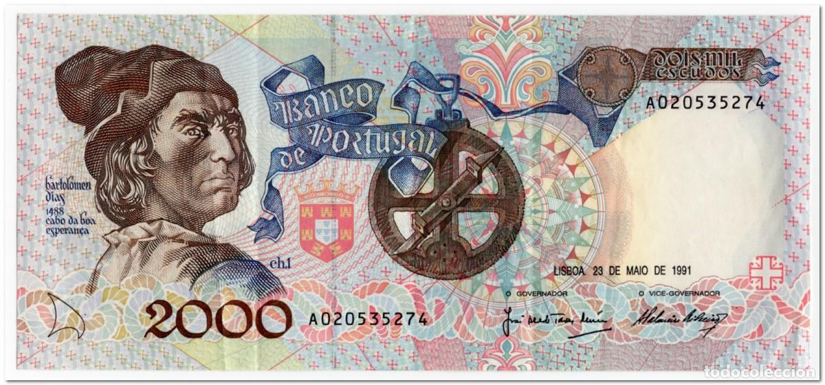 Billetes extranjeros: PORTUGAL,2000 ESCUDOS,1991,P.186a,VF+
