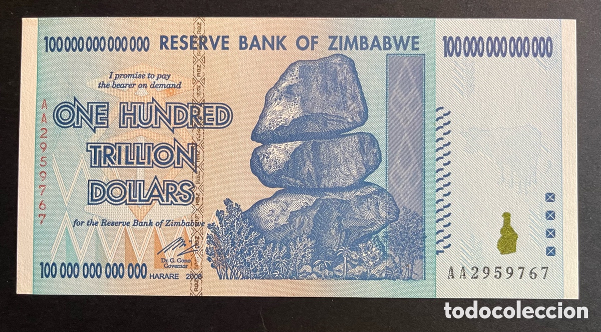 Billetes extranjeros: CMC ZIMBABUE (ZIMBABWE) 100 TRILLONES DOLARES 2008 PICK 91 SC