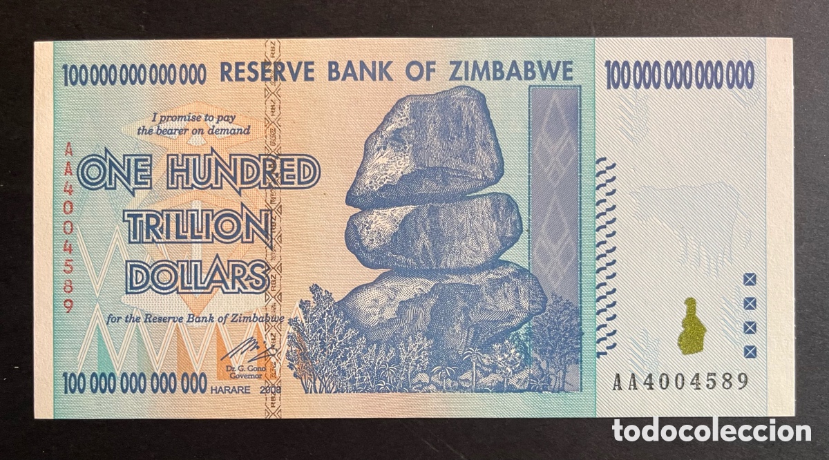 Billetes extranjeros: CMC ZIMBABUE (ZIMBABWE) 100 TRILLONES DOLARES 2008 PICK 91 SC