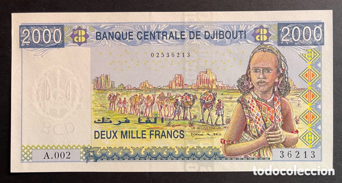 Billetes extranjeros: CMC YIBUTI (DJIBOUTI) 2000 FRANCOS 2008 PICK 43-B SC