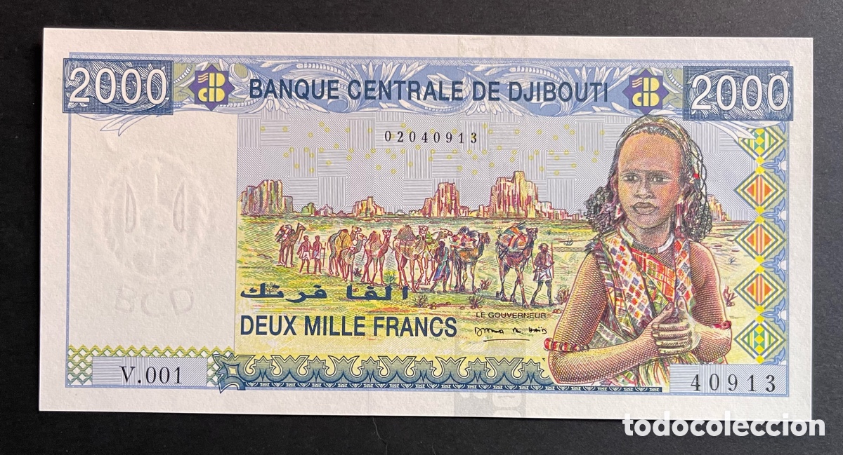 Billetes extranjeros: CMC YIBUTI (DJIBOUTI) 2000 FRANCOS 2000 PICK 43-A SC
