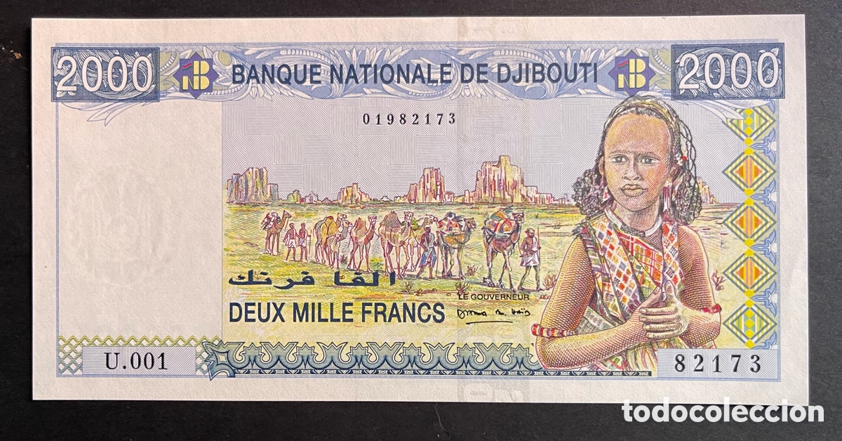 Billetes extranjeros: CMC YIBUTI (DJIBOUTI) 2000 FRANCOS 1997 PICK 40 SC