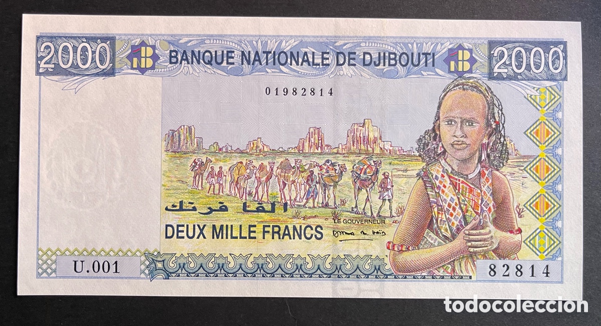 Billetes extranjeros: CMC YIBUTI (DJIBOUTI) 2000 FRANCOS 1997 PICK 40 SC