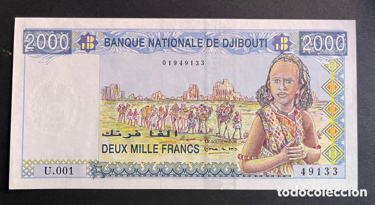 Billetes extranjeros: CMC YIBUTI (DJIBOUTI) 2000 FRANCOS 1997 PICK 40 SC