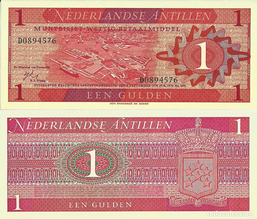 Billetes extranjeros: BILLETE ANTILLAS HOLANDESAS - 1 GULDEN - 1970 - NO CIRCULADO - PLANCHA