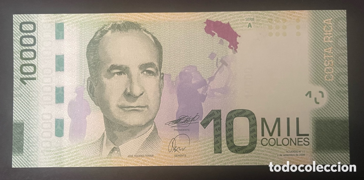 Billetes extranjeros: CMC COSTA RICA 10000 COLONES 2009 PICK 277-A SC