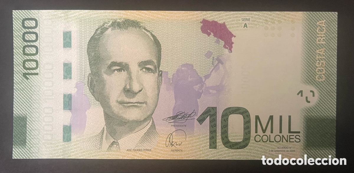 Billetes extranjeros: CMC COSTA RICA 10000 COLONES 2009 PICK 277-A SC