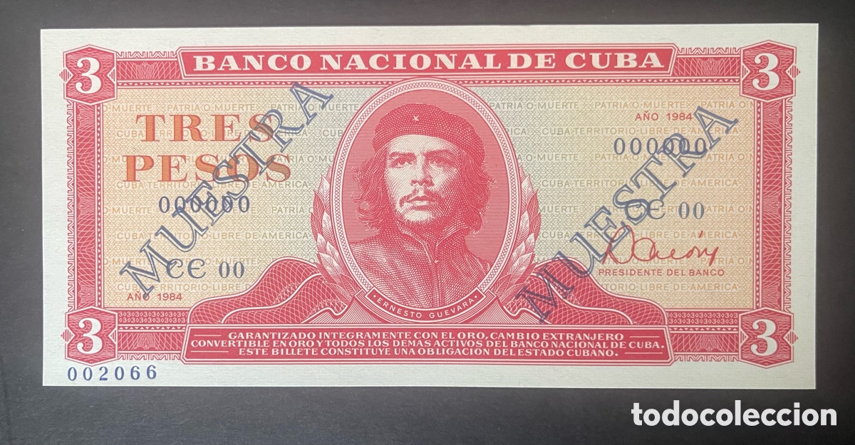 Billetes extranjeros: CMC CUBA 3 PESOS 1984 MUESTRA PICK 107 SC