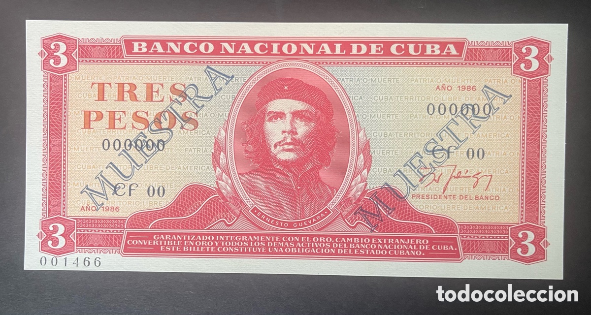 Billetes extranjeros: CMC CUBA 3 PESOS 1986 MUESTRA PICK 107 SC