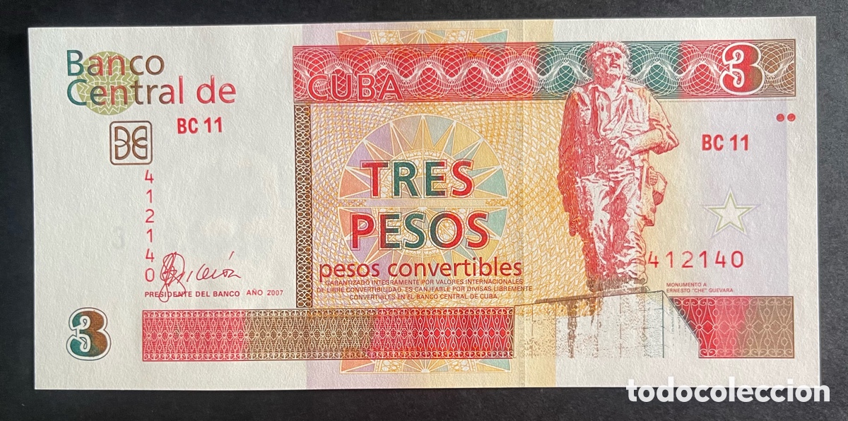 Billetes extranjeros: CMC CUBA 3 PESOS CONVERTIBLES 2007 PICK FX47 SC