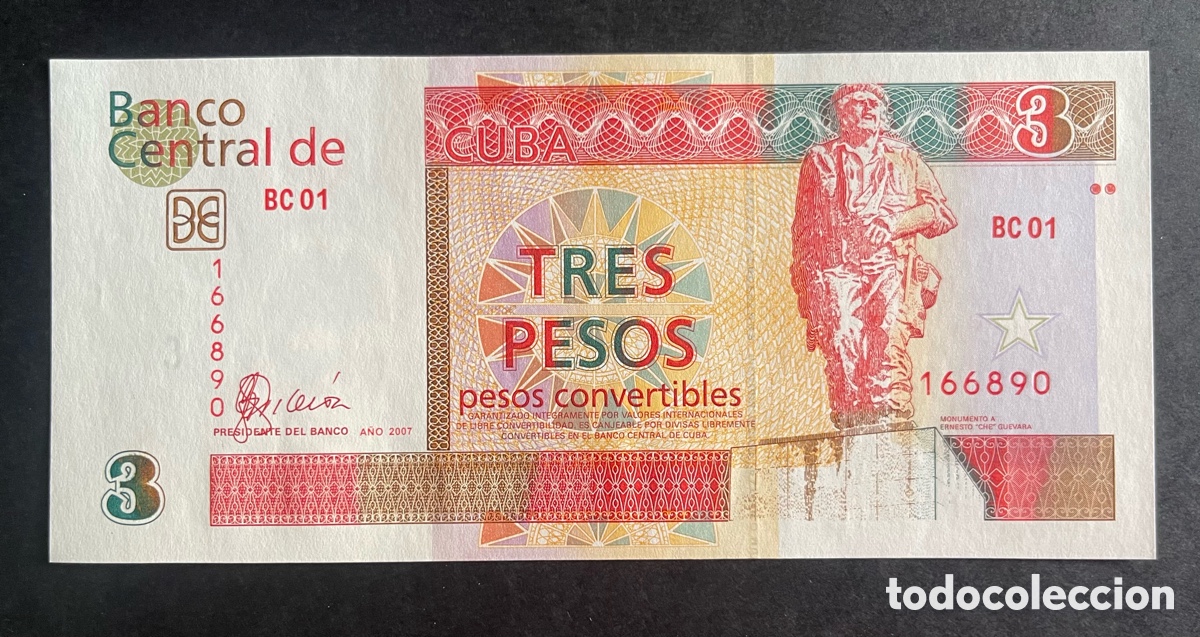 Billetes extranjeros: CMC CUBA 3 PESOS CONVERTIBLES 2007 PICK FX47 SC