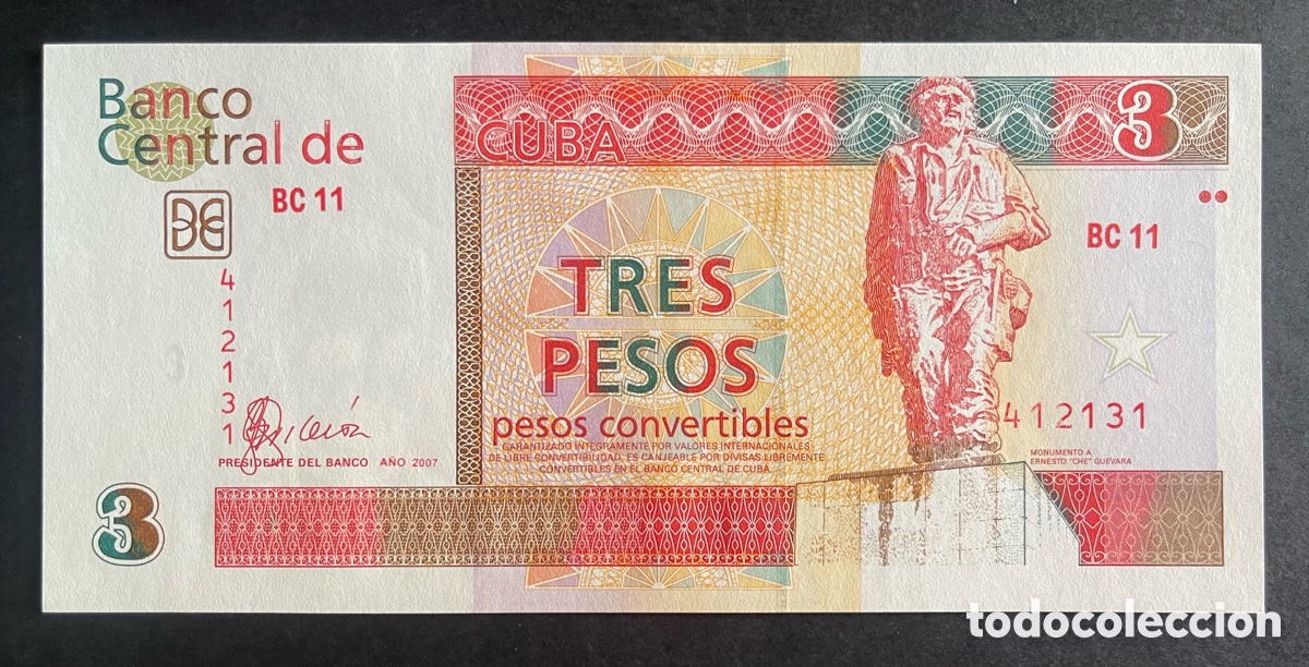 Billetes extranjeros: CMC CUBA 3 PESOS CONVERTIBLES 2007 PICK FX47 SC