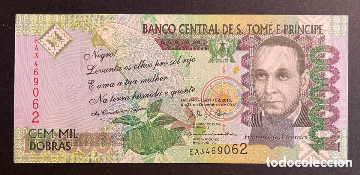 Billetes extranjeros: CMC SANTO TOME Y PRINCIPE (SAINT THOMAS & PRINCE) 100000 DOBRAS 2013 PICK 69-C SC