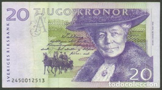 Billetes extranjeros: SUECIA. 20 kronor (200)2. Pick 63 a. Firma Urban B&auml;ckstr&ouml;m. Tama&ntilde;o 120x67 mm.