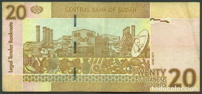 Billetes extranjeros: SUDAN. 20 pounds 2011. Pick 74a. - Foto 2