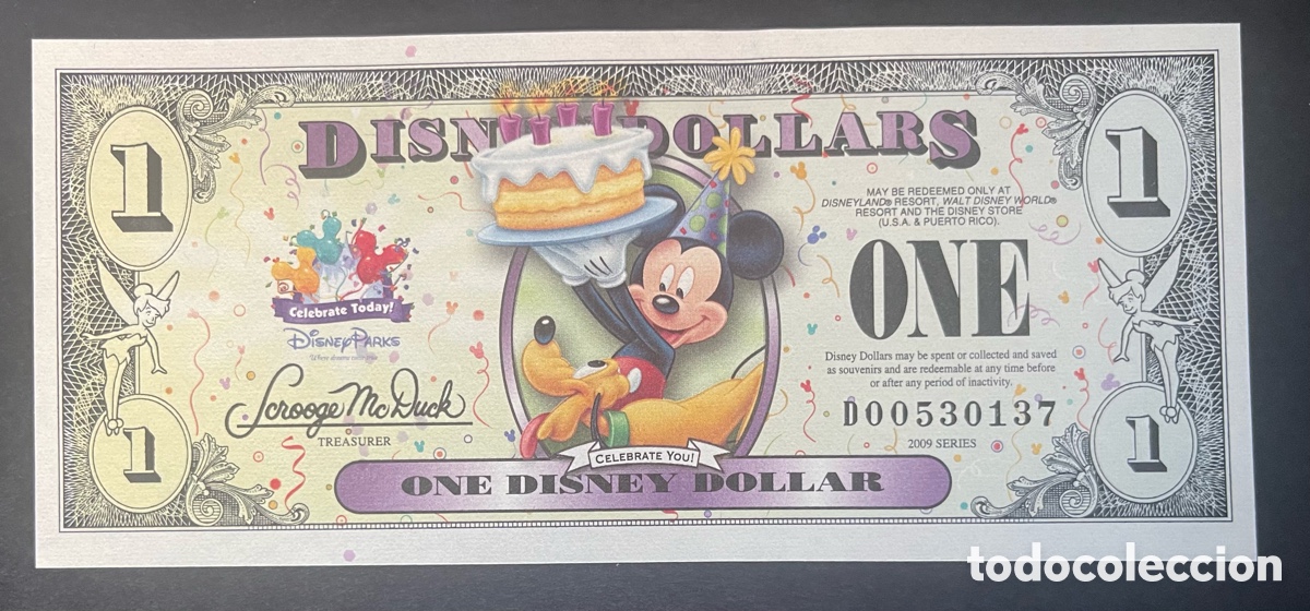 Billetes extranjeros: CMC 1 DOLAR 2009 DISNEY (MICKEY MOUSE) SC