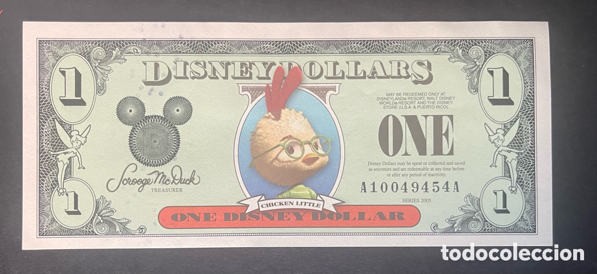 Billetes extranjeros: CMC 1 DOLAR 2005 DISNEY (CHICKEN LITTLE) EBC+