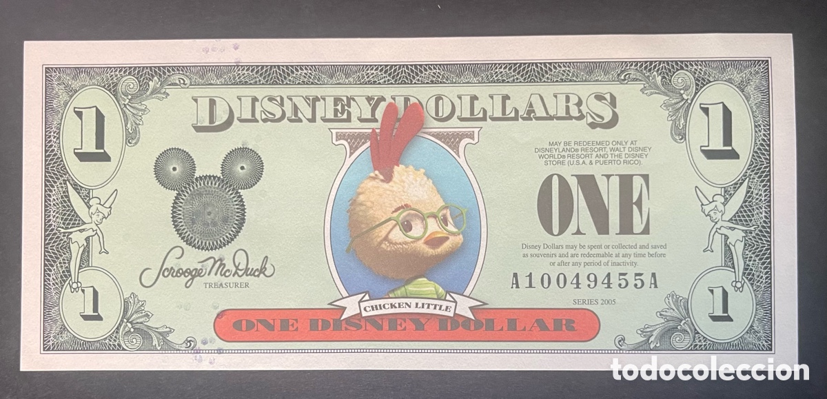 Billetes extranjeros: CMC 1 DOLAR 2005 DISNEY (CHICKEN LITTLE) SC